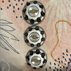 Chevrolet Silver Wheel Center Caps